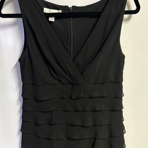 London times size 6 ruffled pencil dress Black